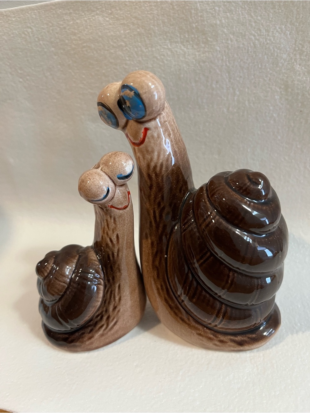 Ceramic Brown Snail Figurine Set - Home Accents Decor